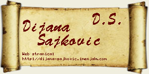 Dijana Šajković vizit kartica